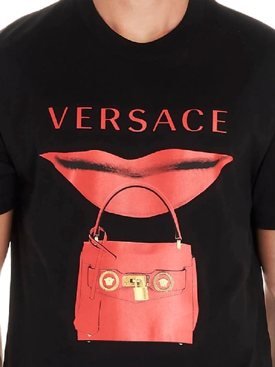 Shop Versace Short Sleeve T-shirt In Black