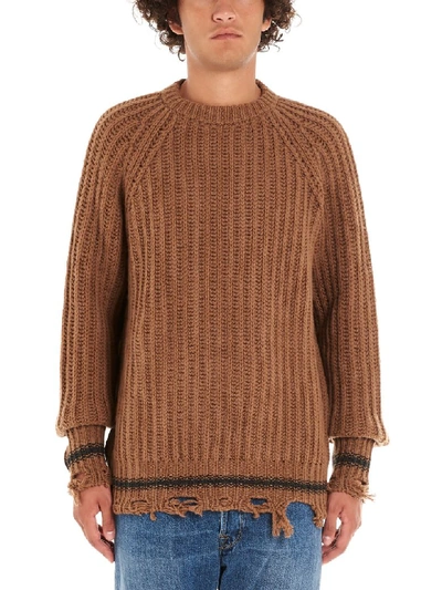 Shop Golden Goose Sweater In Brown/navy