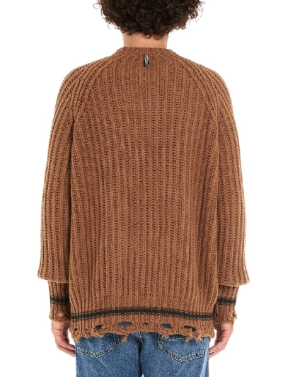 Shop Golden Goose Sweater In Brown/navy