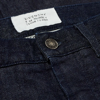 Shop Givenchy Split Logo Slim Jean In Blue