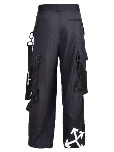 Shop Off-white Trousers In Blk/white