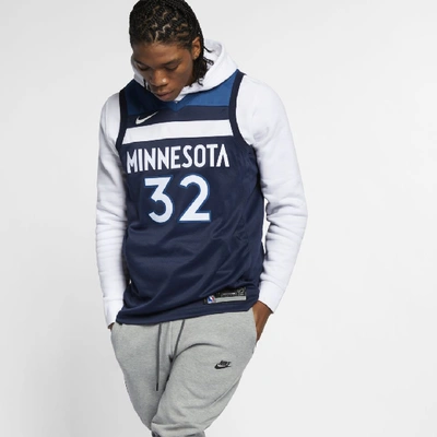 Shop Nike Karl-anthony Towns Timberwolves Icon Edition  Nba Swingman Jersey In College Navy