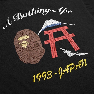 Shop A Bathing Ape Embroidered Japan Culture Tee In Black