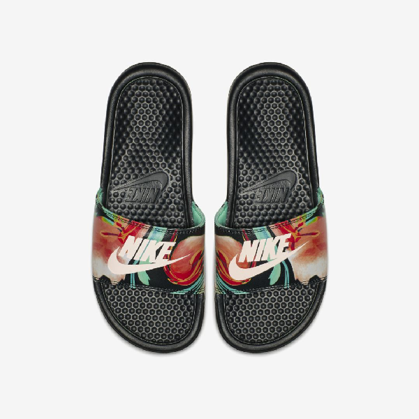 womens nike floral slides