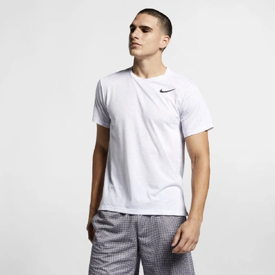 Shop Nike Breathe Men's Short-sleeve Training Top In White