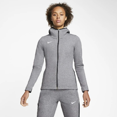 Shop Nike Dri-fit Showtime Women's Full-zip Basketball Hoodie (stock) In Grey