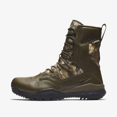 Shop Nike Men's Sfb Field 2 8” Realtree® Gore-tex Outdoor Boots In Brown