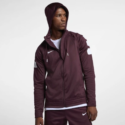 Nike Therma Elite Men's Basketball Hoodie In Team Dark Maroon/team  White/team White | ModeSens