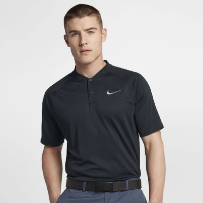 Shop Nike Dri-fit Momentum Men's Standard Fit Golf Polo In Black
