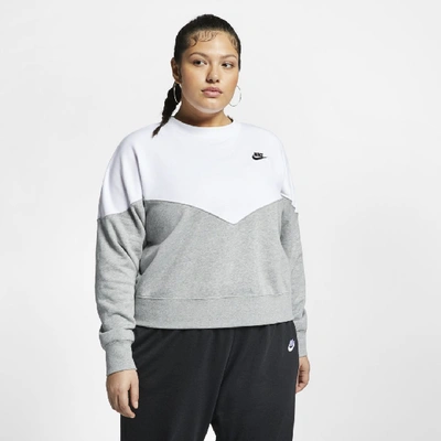 Nike Sportswear Heritage Women's Fleece Crew (plus Size) In Dark Grey  Heather | ModeSens