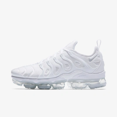 Shop Nike Men's Air Vapormax Plus Shoes In White