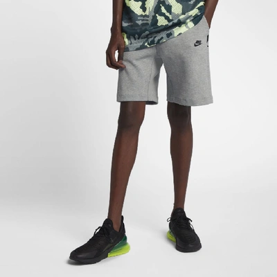 Shop Nike Sportswear Tech Fleece Men's Shorts (dark Grey Heather) - Clearance Sale In Dark Grey Heather,dark Grey,black
