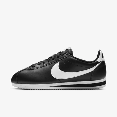 Shop Nike Classic Cortez Women's Shoe In Black,white,white
