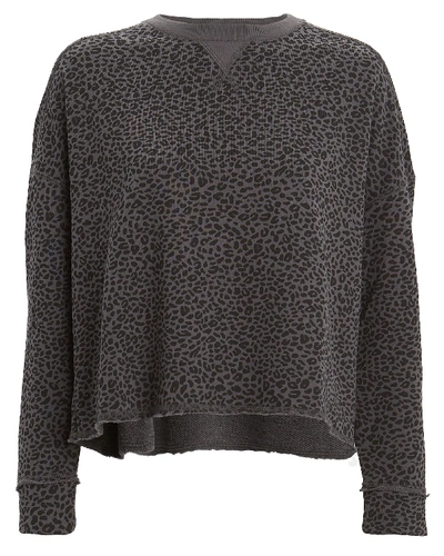 Shop Atm Anthony Thomas Melillo French Terry Leopard Sweatshirt In Multi