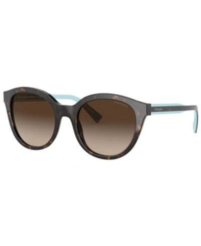 Shop Tiffany & Co Sunglasses, Tf4164 52 In Havana/brown Gradient