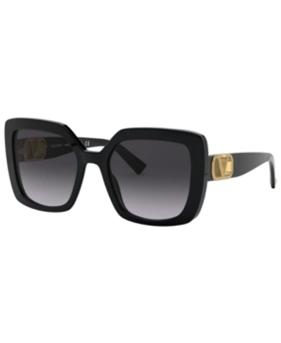 Shop Valentino Sunglasses, Va4065 53 In Black/gradient Black