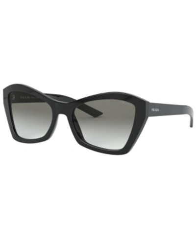 Shop Prada Women's Sunglasses In Black/grey Gradient