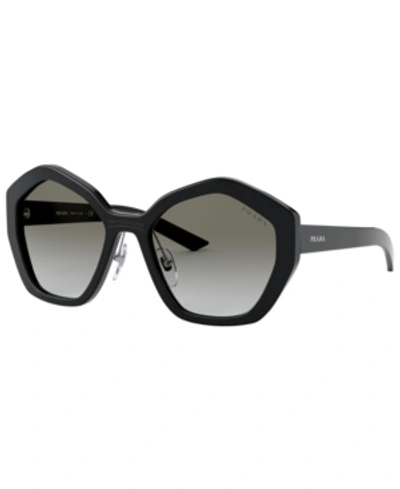 Shop Prada Women's Sunglasses In Black/grey Gradient