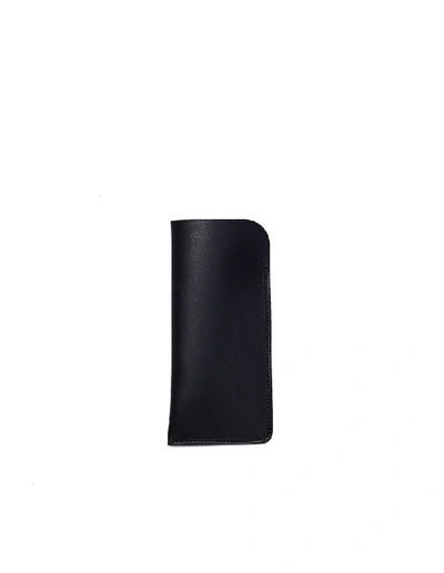 Shop Isaac Reina Black Leather Glasses Case