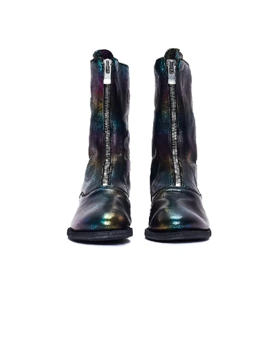 Shop Guidi Rainbow Leather Zip Boots In Black