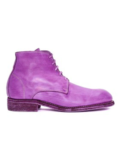 Shop Guidi Purple Leather Boots