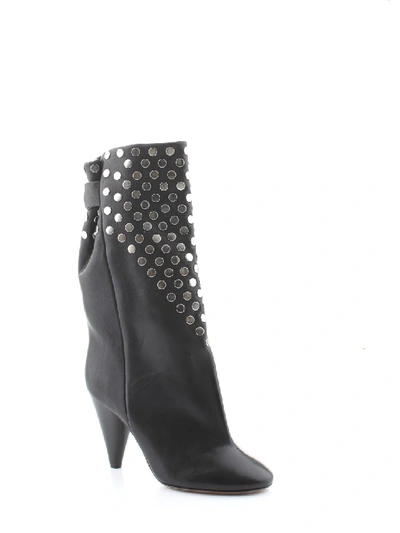 Shop Isabel Marant Embellished Leather Ankle Boots In Grey