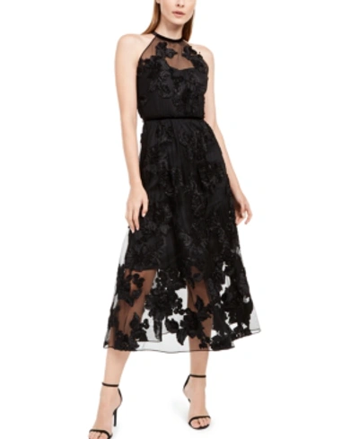 Shop Elie Tahari Myranda Embellished Floral Dress In Black 001