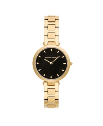 Shop Rebecca Minkoff Womens Major Gold Stainless Steel Watch 33mm In Black