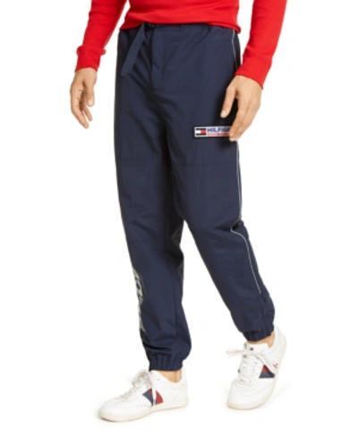 Shop Tommy Hilfiger Men's Sport Tech Logo Pants In Navy Blazer