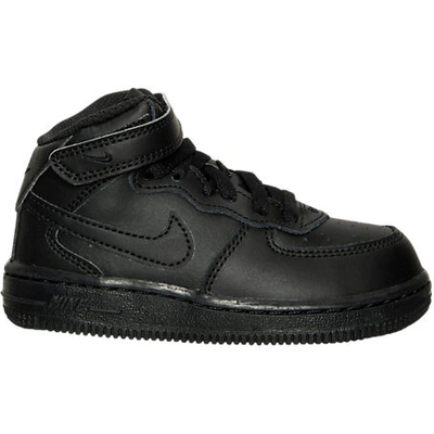 Shop Nike Toddler Air Force 1 Mid Basketball Shoes In Black