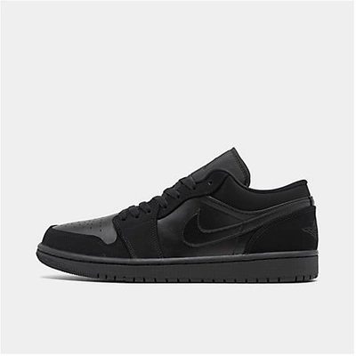 Shop Nike Men's Air Jordan Retro 1 Low Basketball Shoes In Black