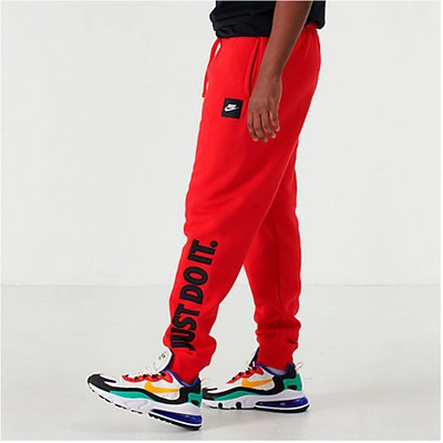 Nike Men's Sportswear Jdi Fleece Jogger Pants In Red | ModeSens