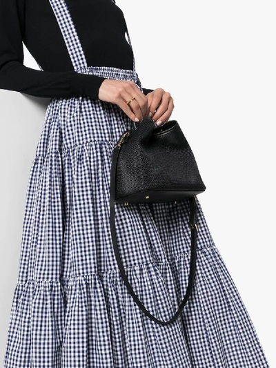 Shop Elleme Black Baozi Textured Mini Leather Bag