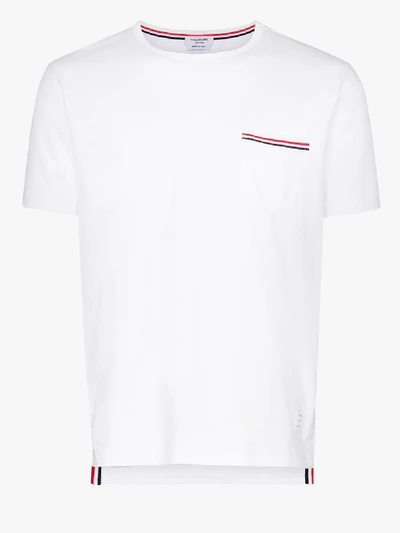 Shop Thom Browne Pocket Detail T-shirt In White