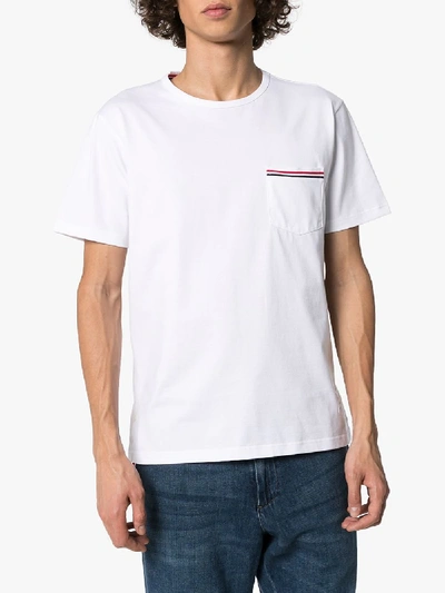 Shop Thom Browne Pocket Detail T-shirt In White