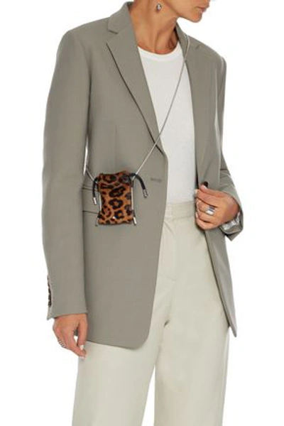 Shop Alexander Wang Leopard-print Calf Hair Phone Bag In Animal Print