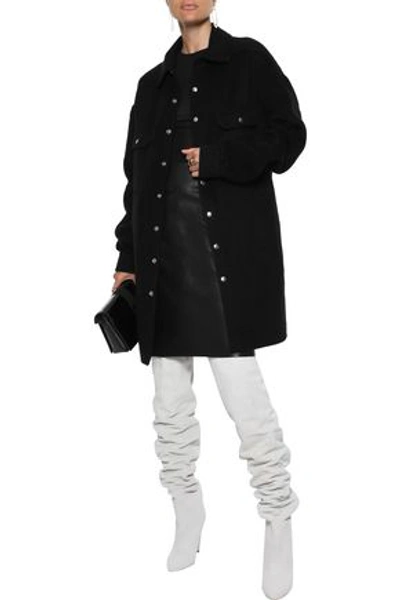 Shop Rick Owens Oversized Cashmere Jacket In Black