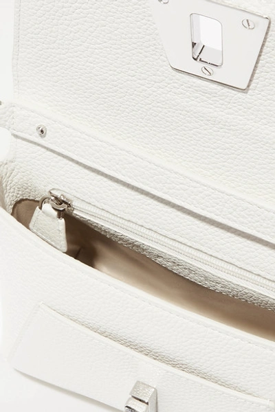 Shop Akris Anouk Textured-leather Shoulder Bag In White