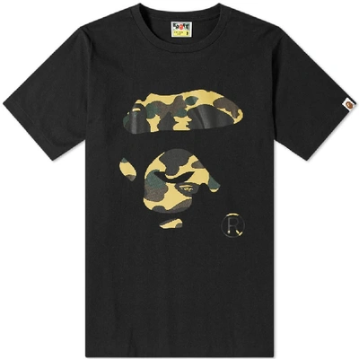 Shop A Bathing Ape 1st Camo Ape Face Tee In Black