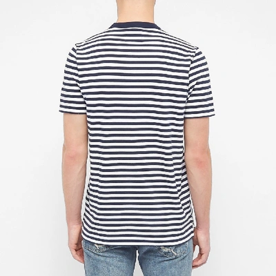 Shop Albam Striped Tee In Blue