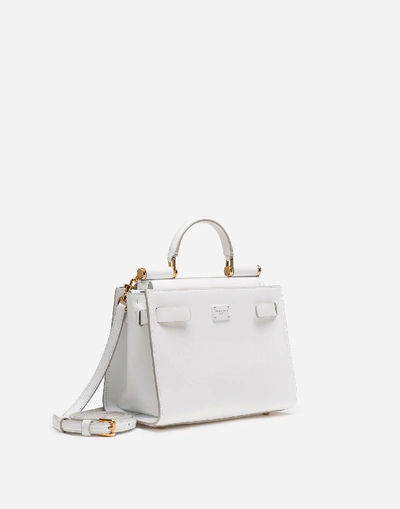 Shop Dolce & Gabbana Calfskin Sicily 62 Mini Bag In White