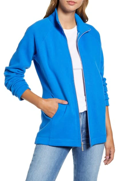 Shop Tommy Bahama New Aruba Zip Front Stretch Cotton Jacket In Turkish Sea