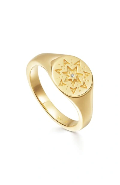 Shop Missoma Starstruck Signet Ring In Gold