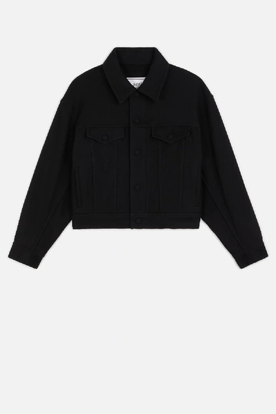 Shop Ami Alexandre Mattiussi Boxy Fit Jacket In Black