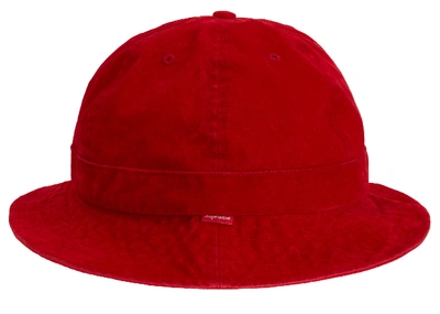 Pre-owned Supreme  Washed Velvet Bell Hat Red