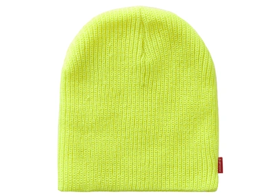 Pre-owned Supreme  Basic Beanie (fw19) Bright Yellow