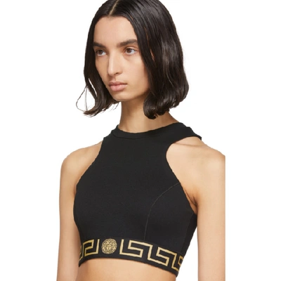 Shop Versace Underwear Black Medusa Tank Top In A1008 Black