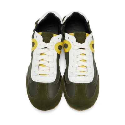 Shop Loewe Green Ballet Runner Sneakers In 4157 Kaki