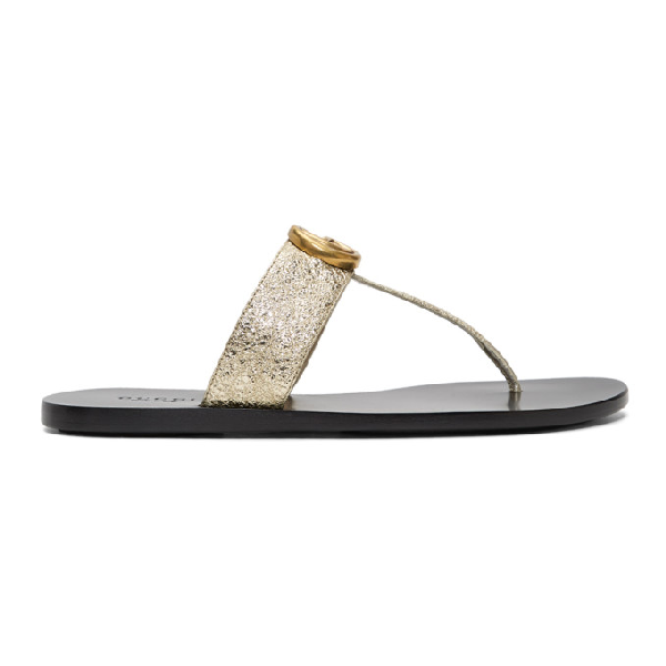 gucci leather flip flops