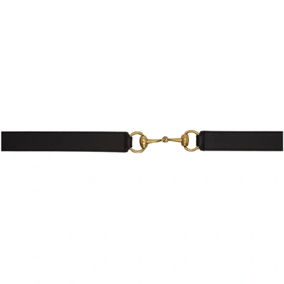 Shop Gucci Black Leather Horsebit Belt In 1000 Black